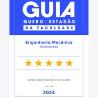 Curso de Engenharia Mecânica da UFSCar atinge 5 estrelas no Guia da Faculdade 2024 do Estadão